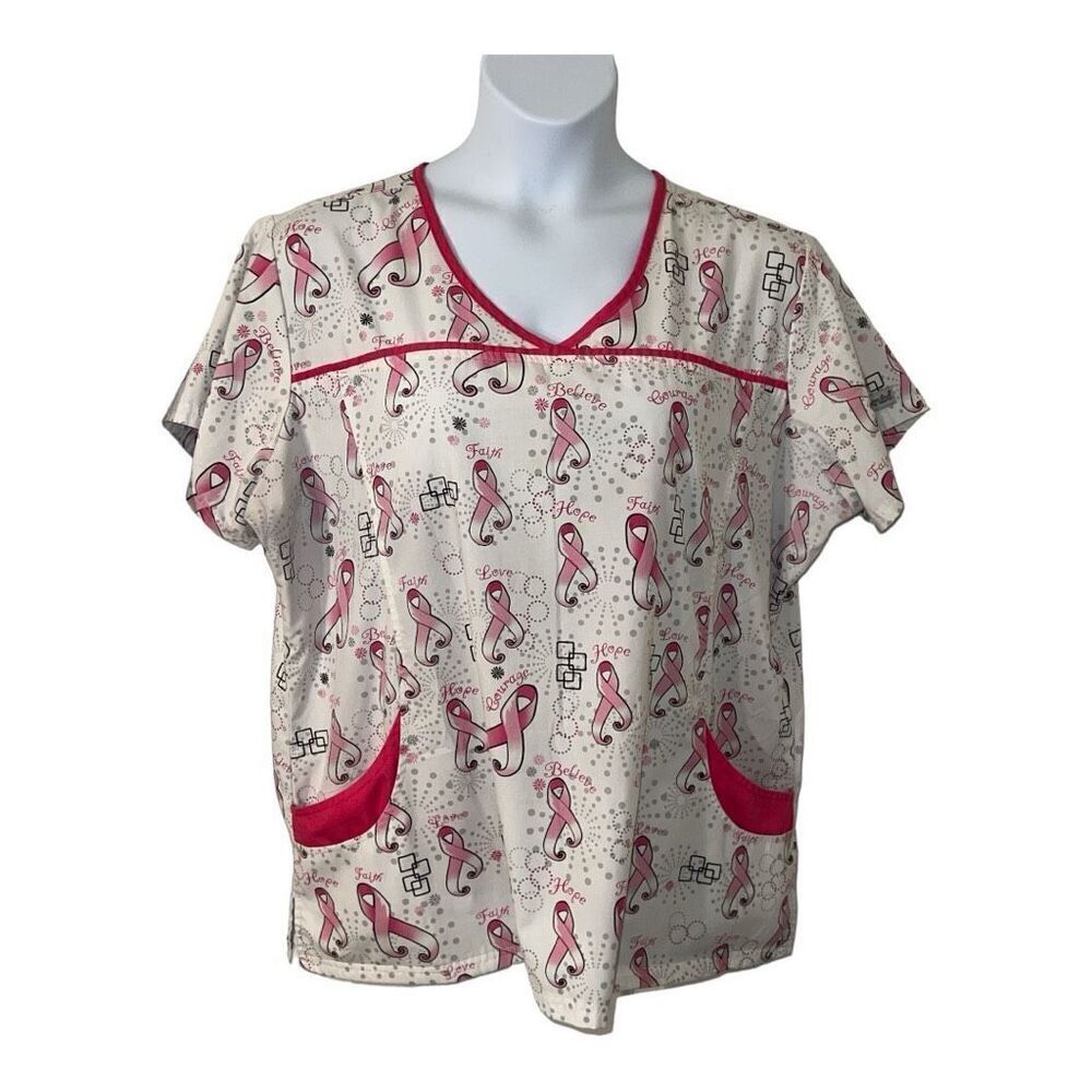Uniform Advantage scrubs Women's Fashion Medical Nursing Printed Scrub Tops Cure